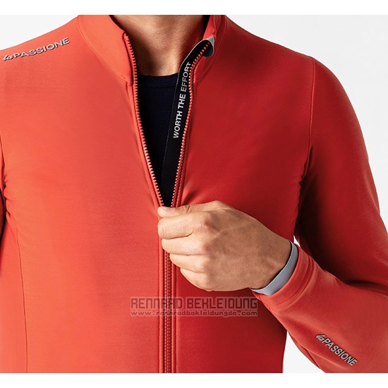 2019 Fahrradbekleidung La Passione Orange Grau Trikot Langarm und Tragerhose - zum Schließen ins Bild klicken